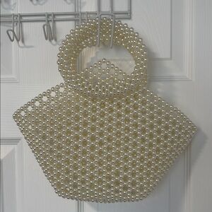Elegant Pearl Beaded Handbag Purse